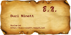 Buzi Ninett névjegykártya